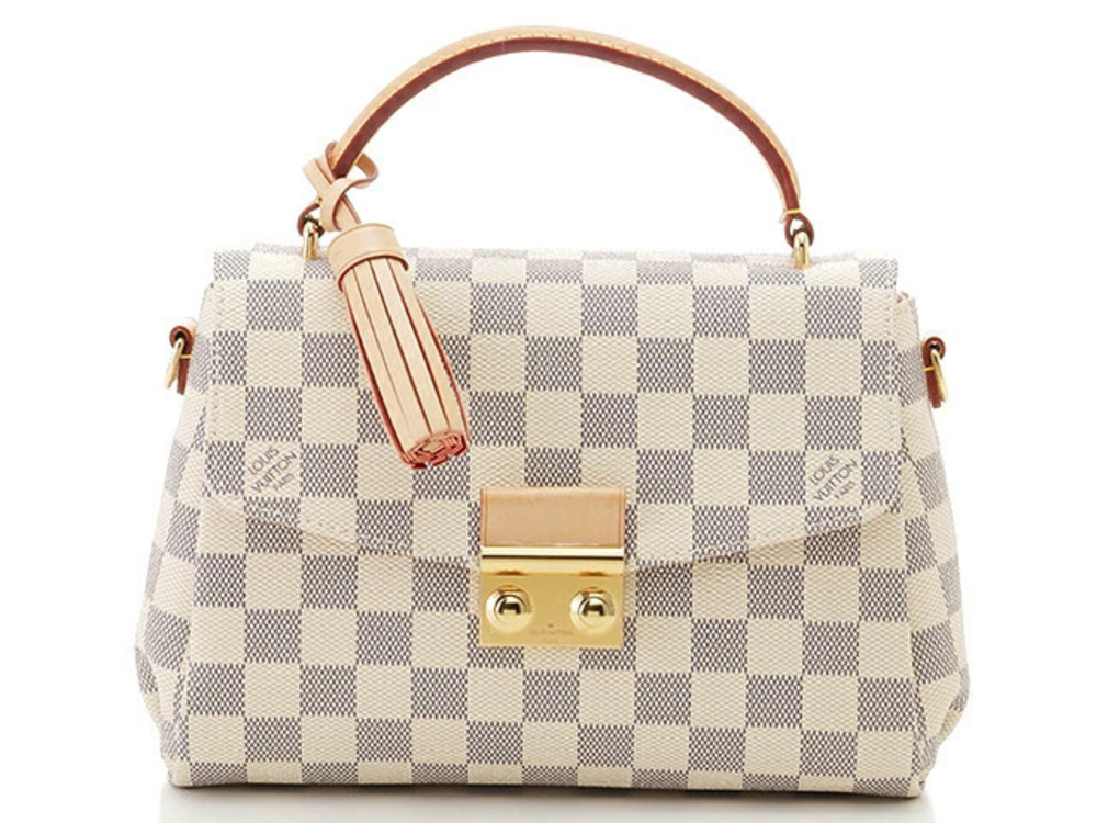 LOUIS VUITTON Bag Handbag Damier Azur White Croisette